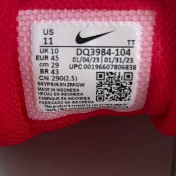 Nike TW AirMax Athletic Shoes Sports Gym White Red Swoosh Dopamine Mens Size 11 - Picture 13 of 16